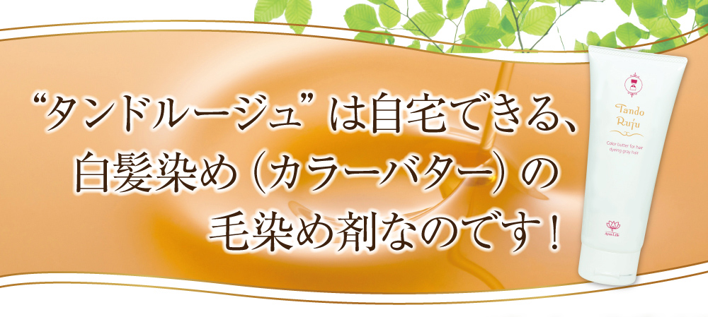 タンドルージュは自宅で出来る、白髪染め(グレーカラー)の毛染め剤なのです!