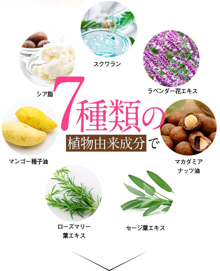 7種類の植物由来成分で
