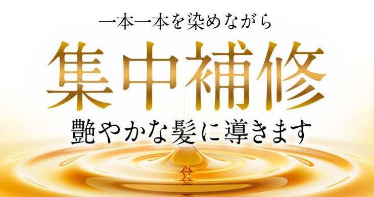 1本1本染めながら集中補修