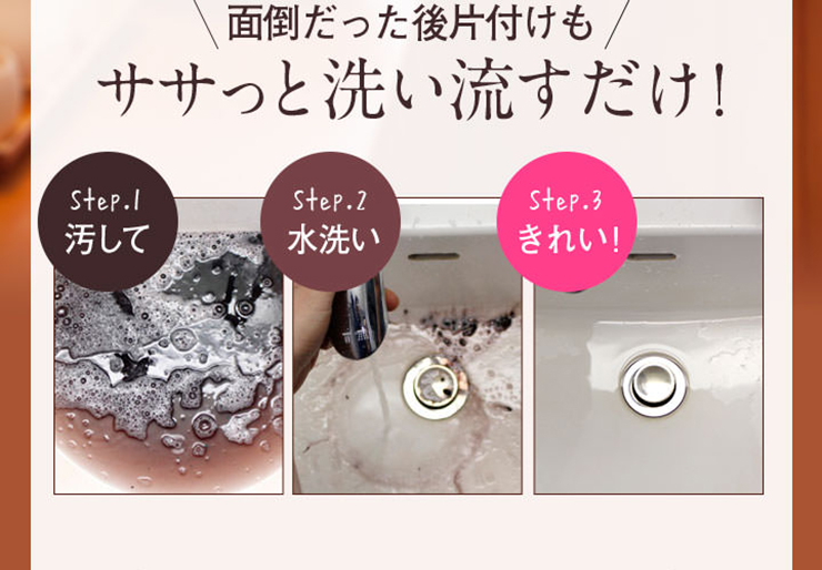 面倒だった後片付けも