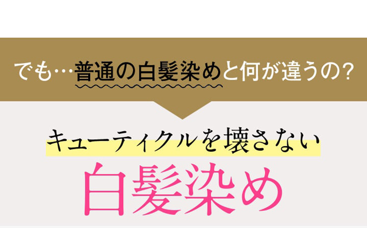 でも普通の白髪染めと何が違うの?