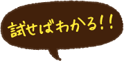 試せばわかる！！